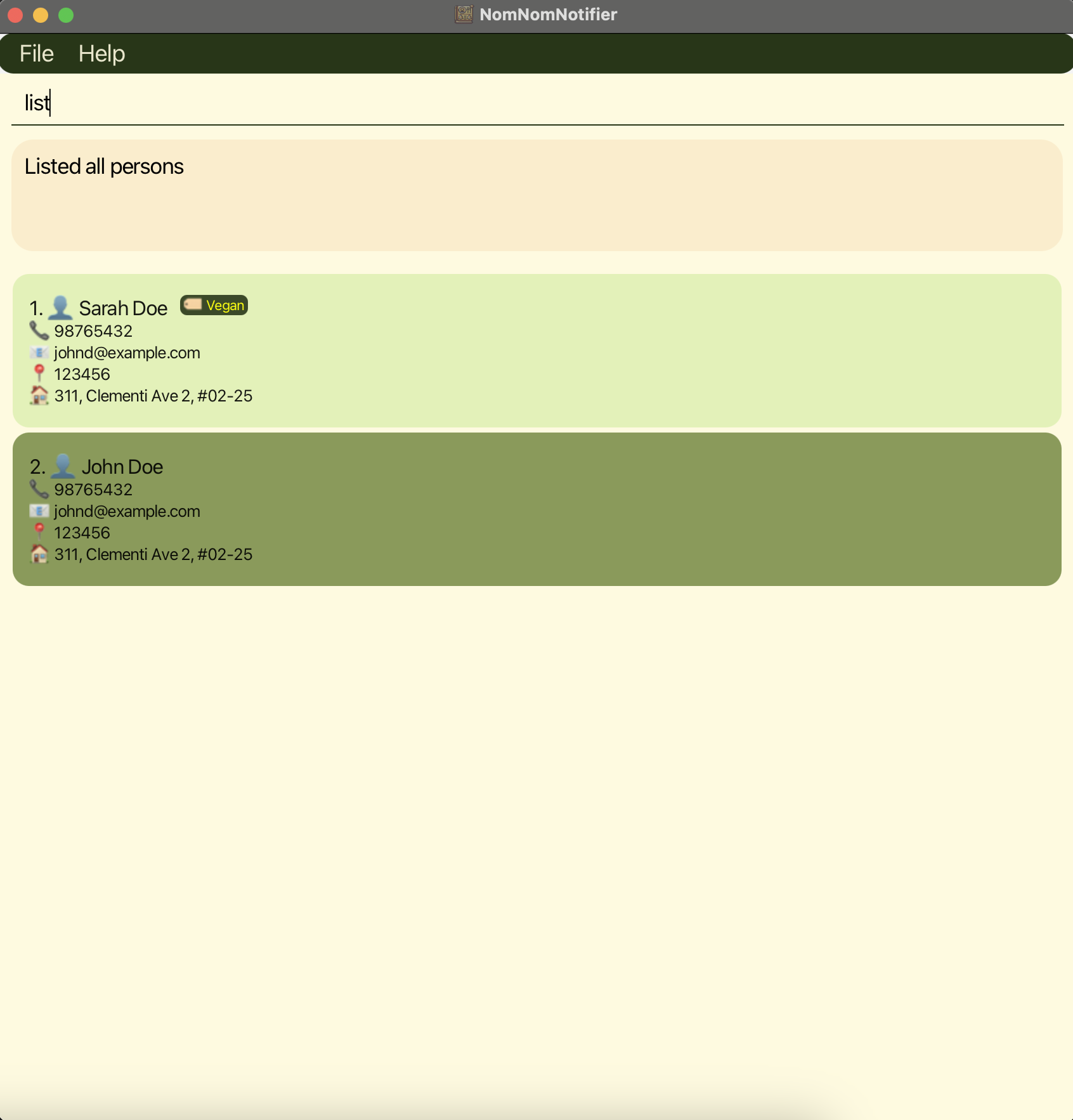 list customers